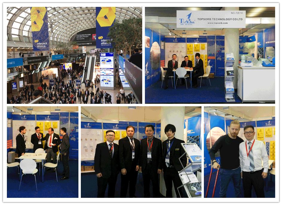 TOPSORB Container Desiccant Interpack Trade Show in Dusseldorf,2017 TOPSORB Container Desiccant Interpack Trade Show in Dusseldorf,2017